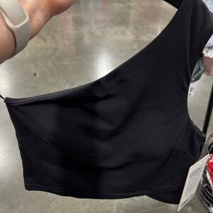 lululemon athletica Black One-Shoulder Crop Top
